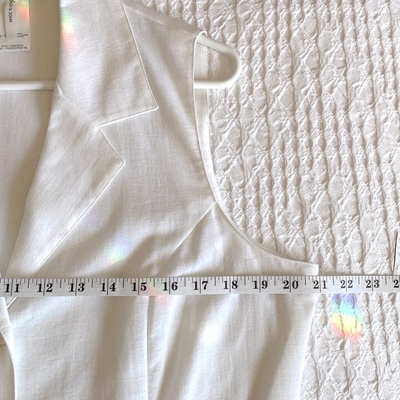 Rodier White Cotton Sleeveless Blouse Top 46 EU/14 US Button Front Women's - Picture 13 of 14